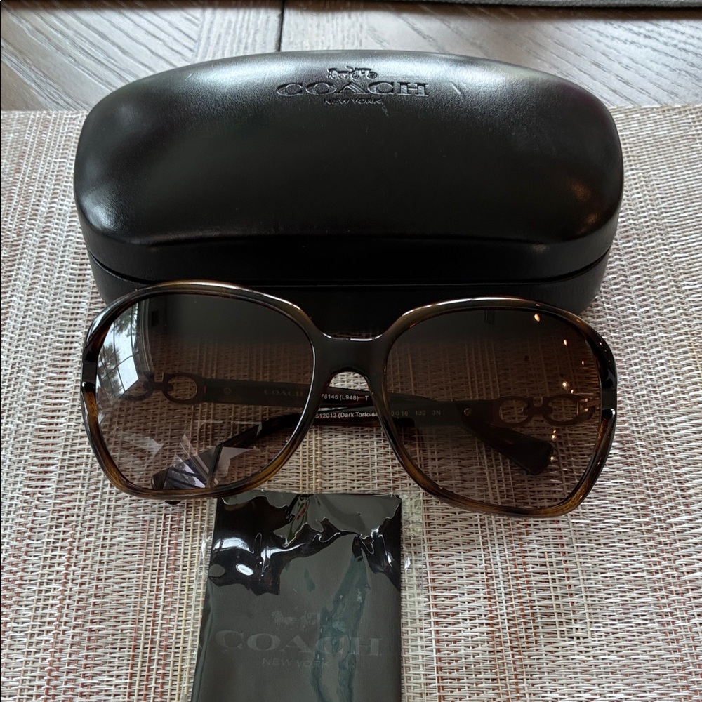 Coach Tortoise Sunglasses with Black Case